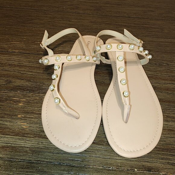 CHARTER CLUB Avita Embellished T-Strap Slingback Sandals NWT SLIN BLUSH 9M - Picture 3 of 9